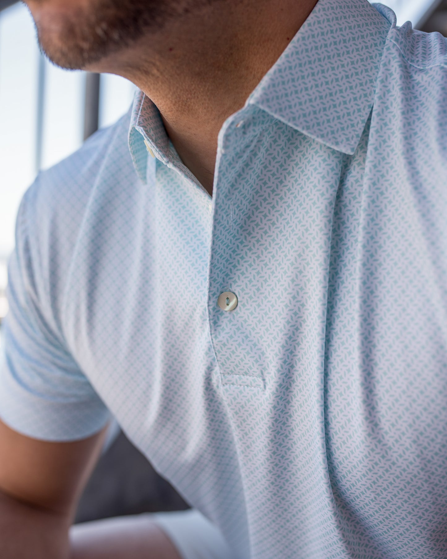 chainlink pastel performance golf polo