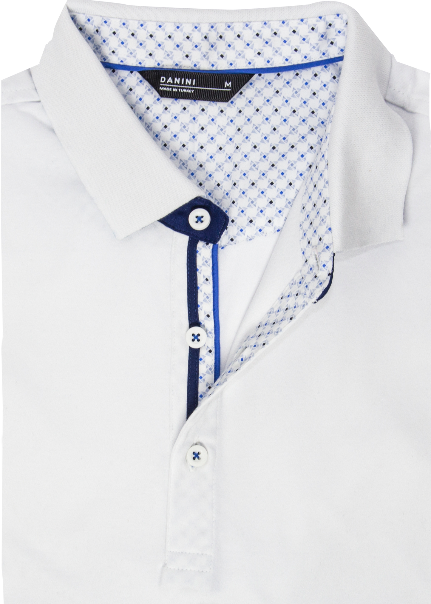 premium cotton polo with trim detail