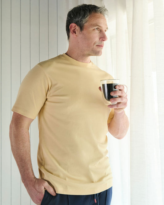 Short-Sleeved Pima Cotton Crew Neck T-Shirt