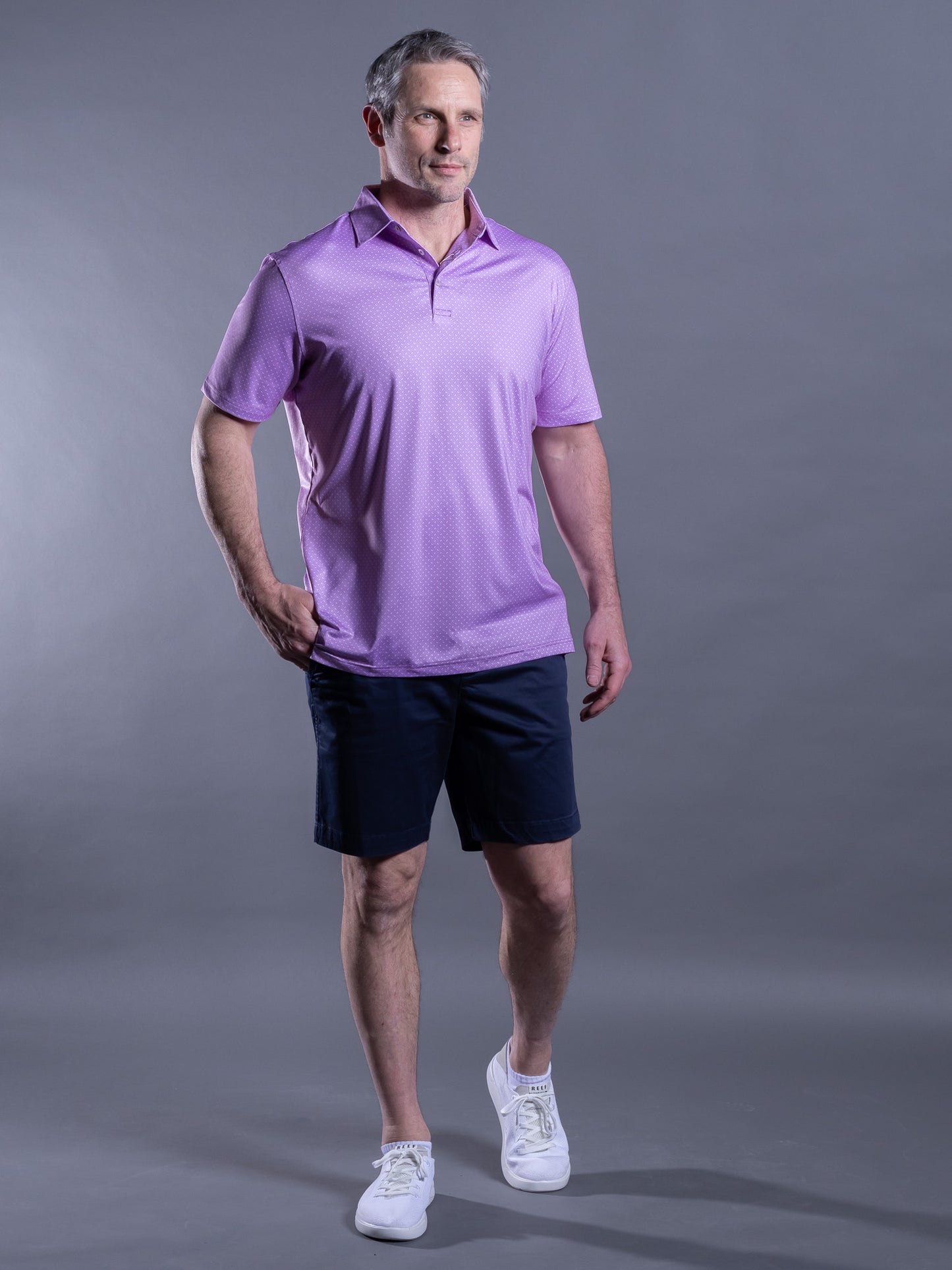 lattice pastel performance golf polo