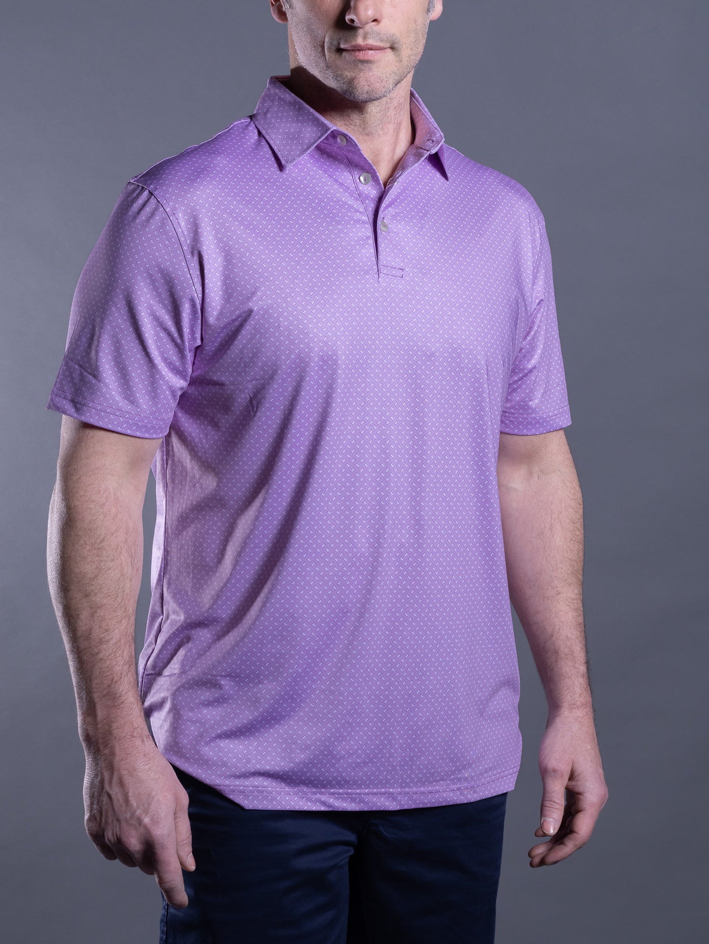 lattice pastel performance golf polo
