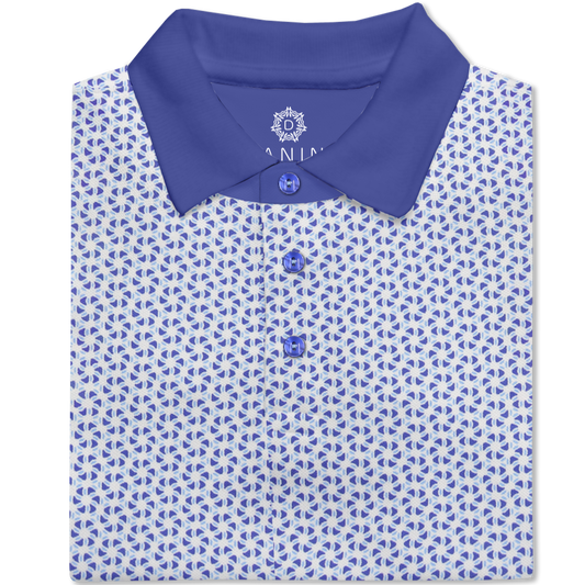Contrast Collar Performance Golf Polo in Ice