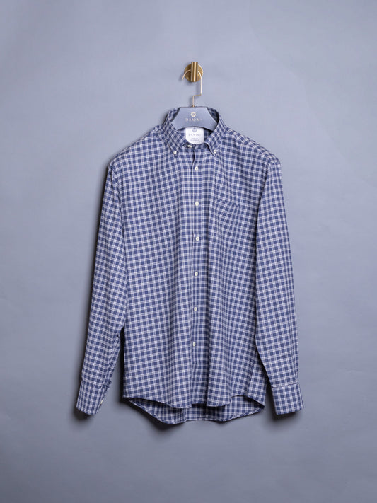 Checkered Button-Down Sports Shirt