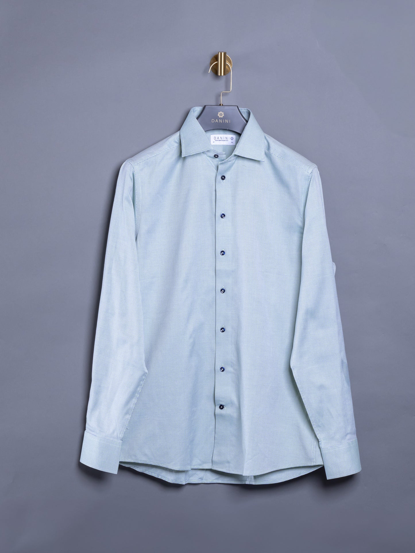polka square dress shirt