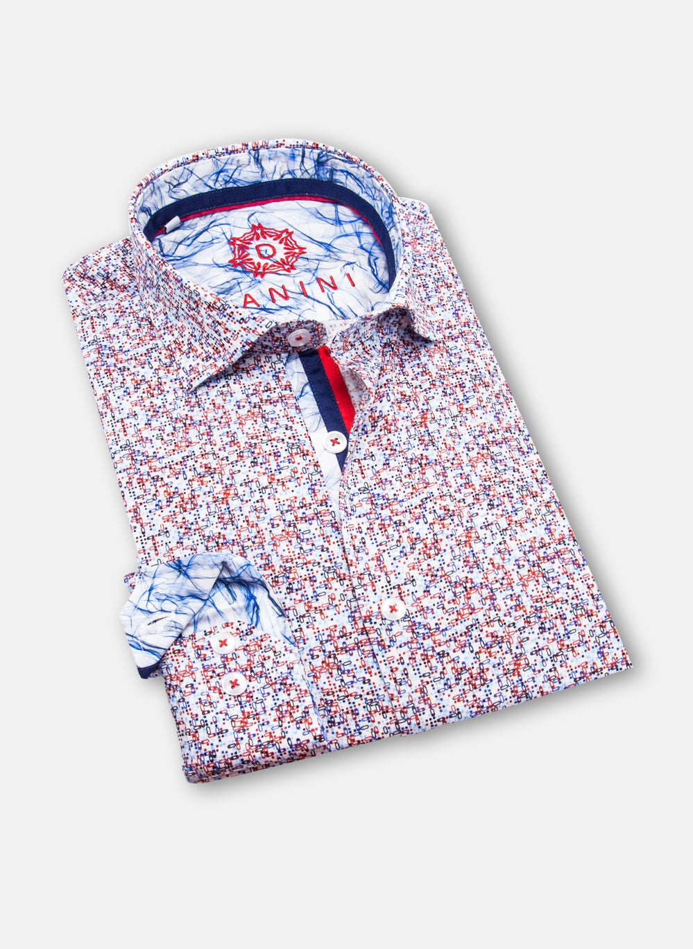 crimson danini signature woven shirt