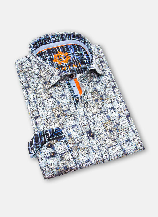 Tonal Mosaic Signature Woven Shirt