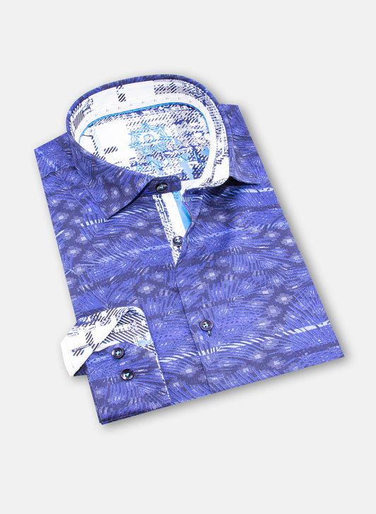 Navy Whisper Signature Woven Shirt
