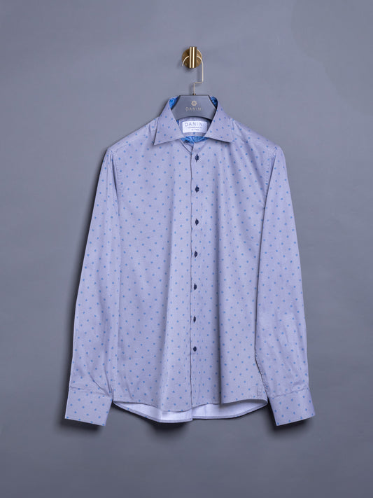 Polka Dot Grid Sports Shirt