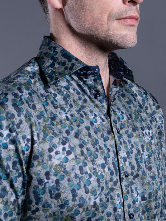 Abstract Water Color Sports Shirt