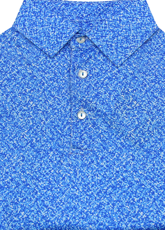 Blue Sand Long-sleeve Performance Golf Polo
