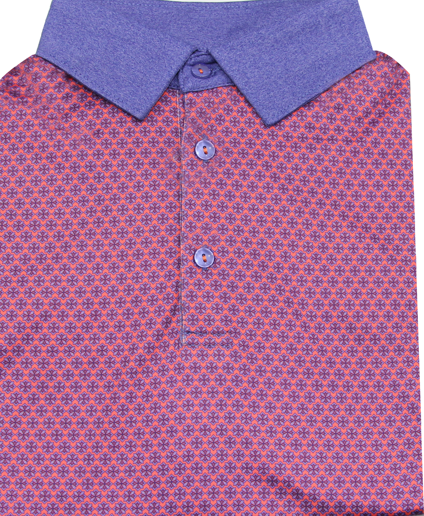 contrast collar performance golf polo in magenta