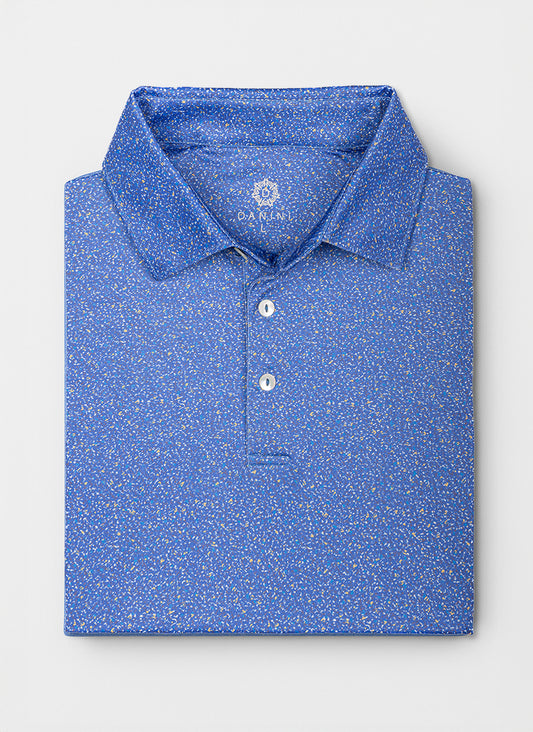 Ocean Speckle Print Performance Golf Polo
