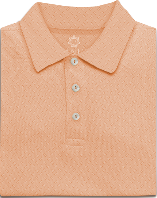 Lattice Pastel Performance Golf Polo