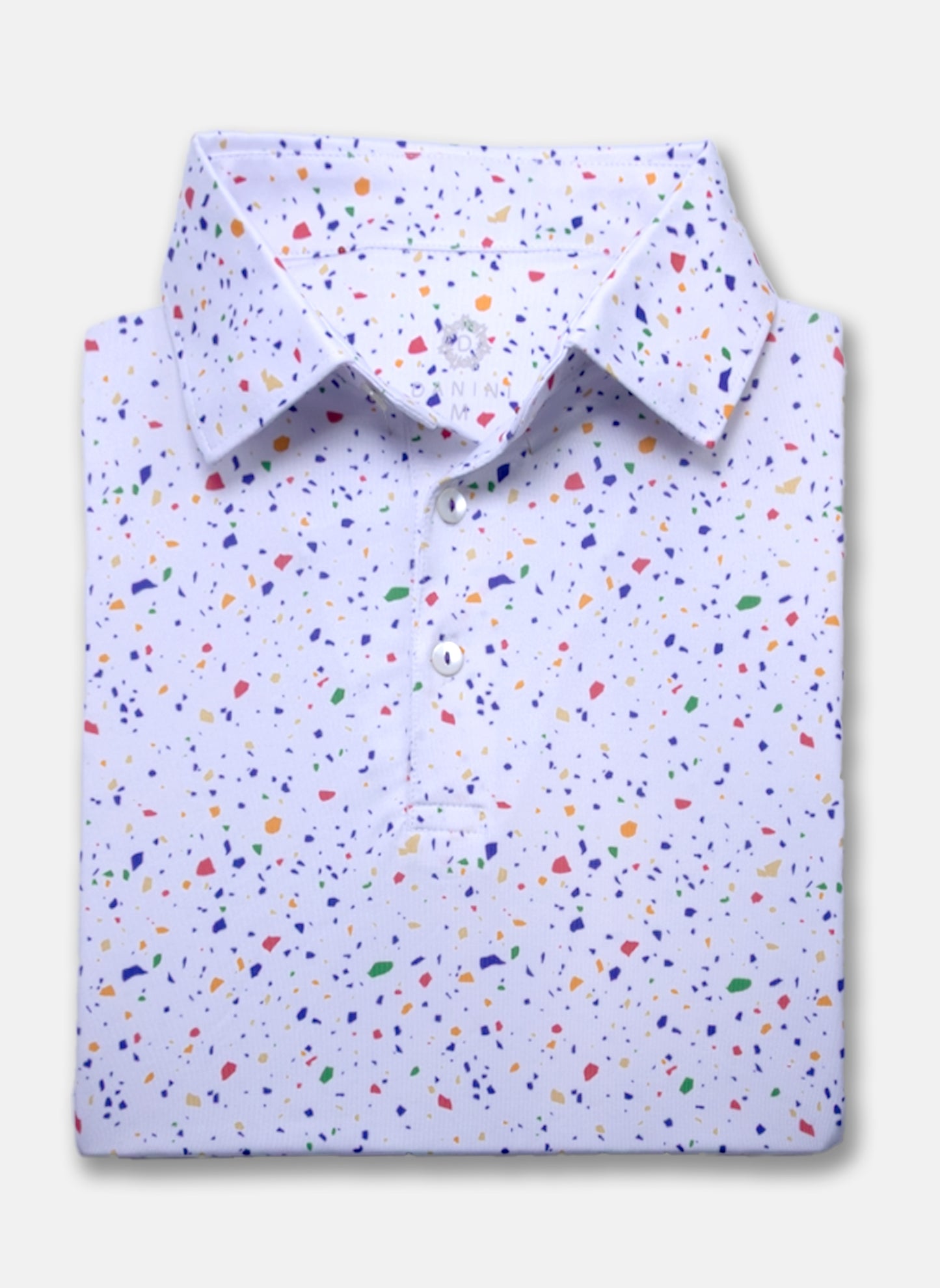 confetti performance golf polo