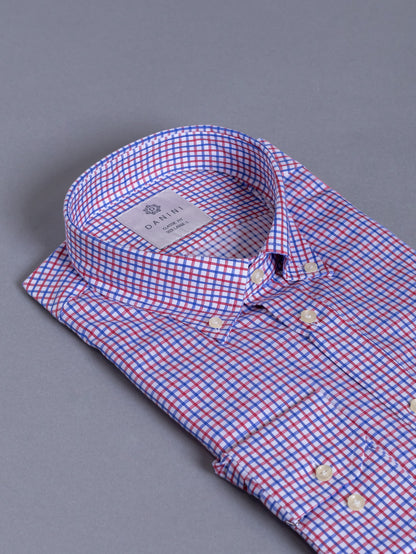 Micro-Check Button-Down Shirt