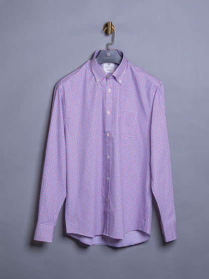 Micro-Check Button-Down Shirt