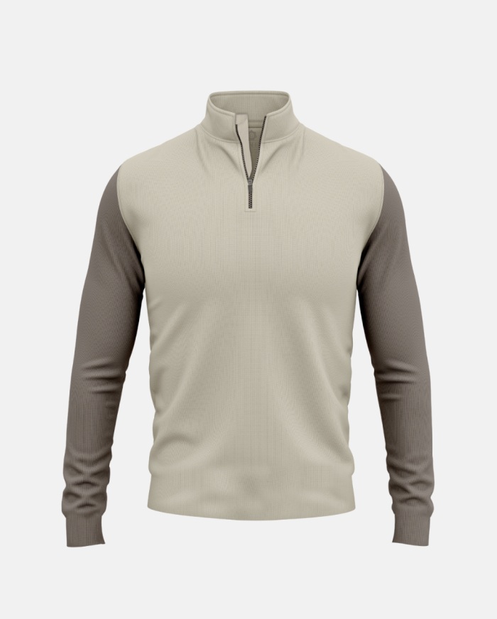 Training Grey and Cloud Cover Quarter-zip Performance Pullover