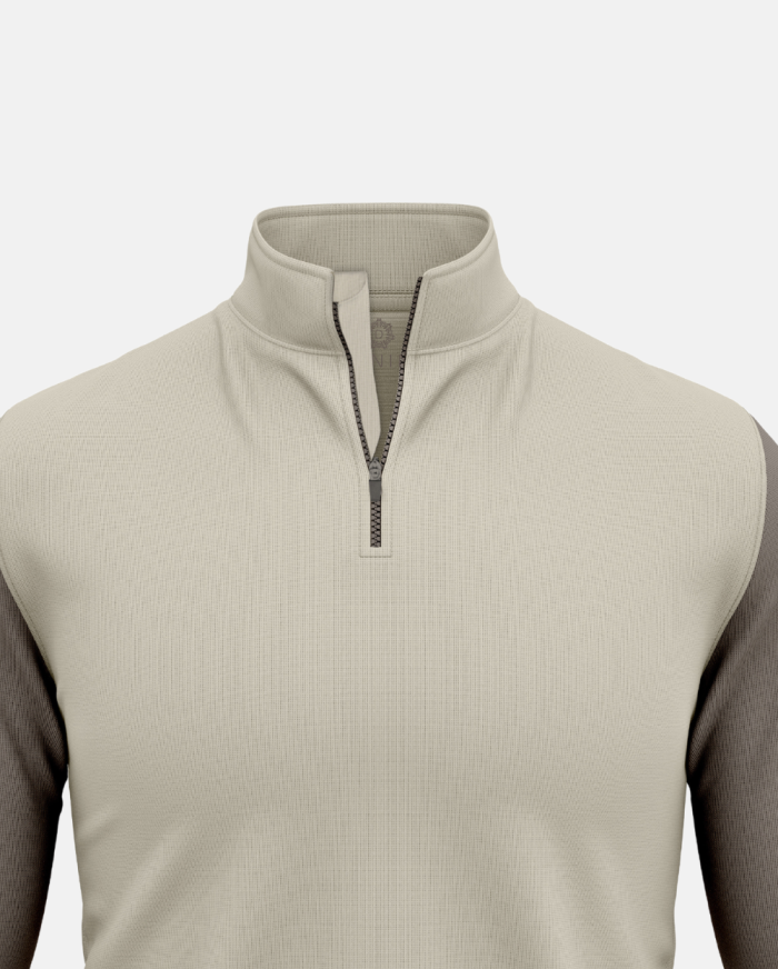 Training Grey and Cloud Cover Quarter-zip Performance Pullover | Danini