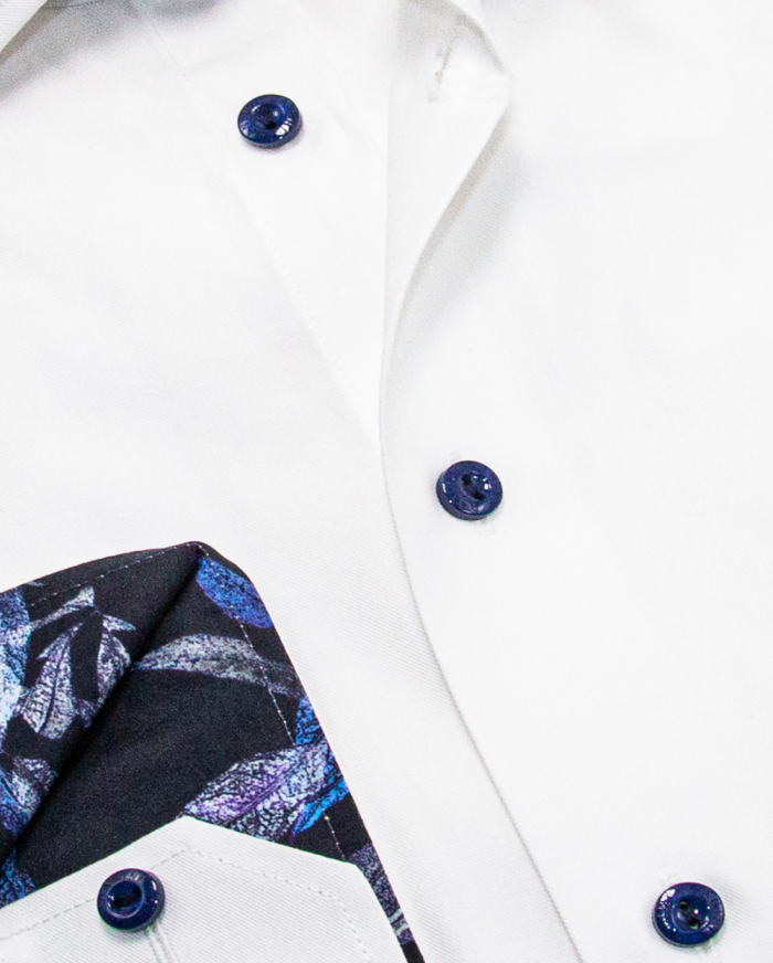 White Dress Shirt with Twilight Trim | Danini