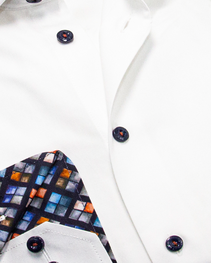 White Dress Shirt with Rustic Charm