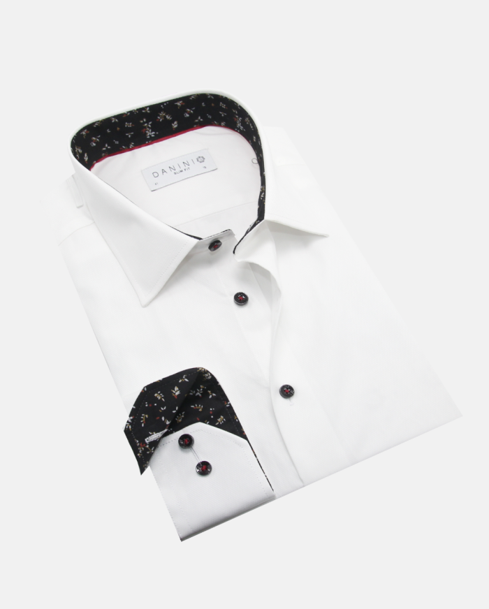 White Dress Shirt with Autumn Elegance